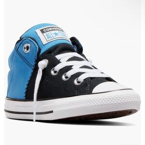 Converse Kids' Black and Blue High-Top Sneakers